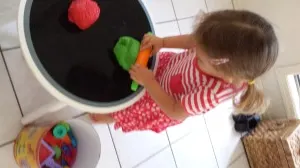 Toddler Christmas Craft - Microwave Glitter Play Dough