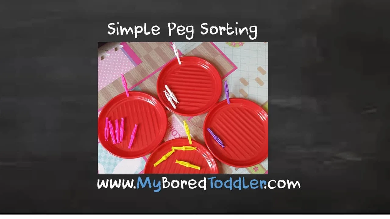 peg sorting toddler activity