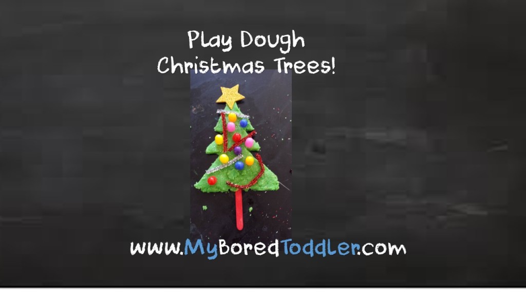 Play Dough Christmas Trees and Candy Canes