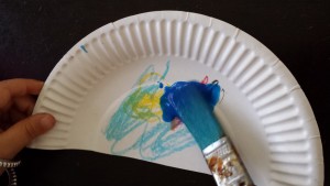 Toddler craft activity. Toddler Jellyfish craft