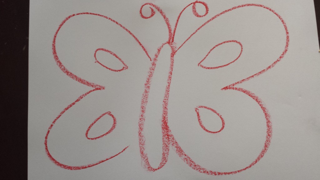 Oil pastel butterfly craft for toddlers - My Bored Toddler