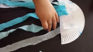 Toddler craft activity. Toddler Jellyfish craft