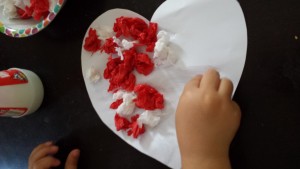 crepe paper hearts