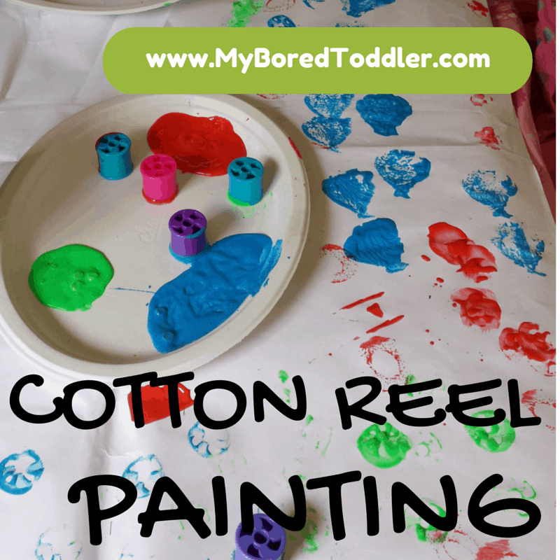 Cotton reel painting for toddlers