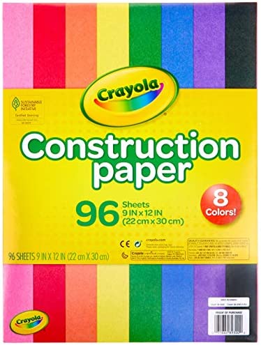 construction paper - what to put in a toddler craft box 