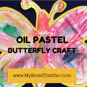 toddler spring craft butterfly oil pastel