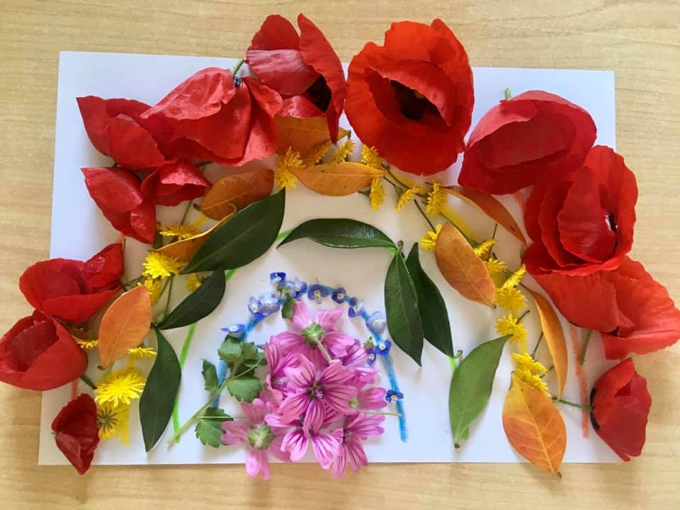 spring flower rainbow craft for toddlers 