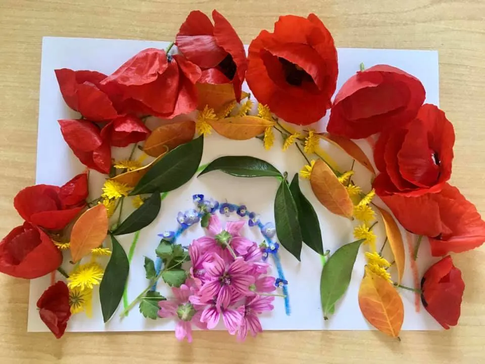 spring flower rainbow craft for toddlers