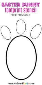 easter bunny footprint stencil free printable pinterest - My Bored Toddler