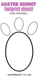 easter bunny footprint stencil free printable pinterest