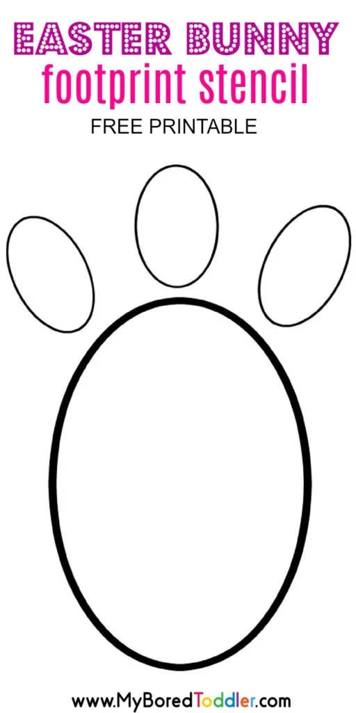 6pcs Easter Bunny Footprint Stencils, 3 Sizes Bunny Paw Print
