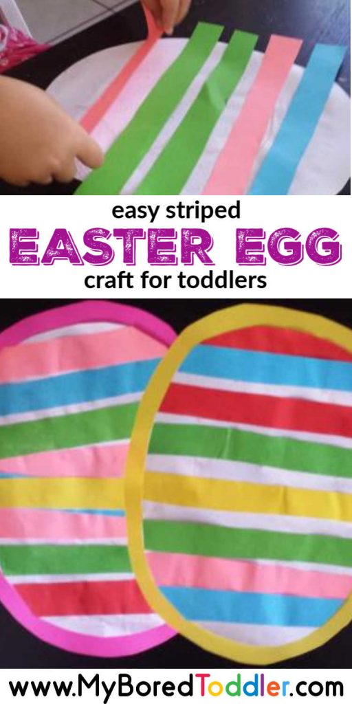 easy striped easter egg craft for toddlers to make
