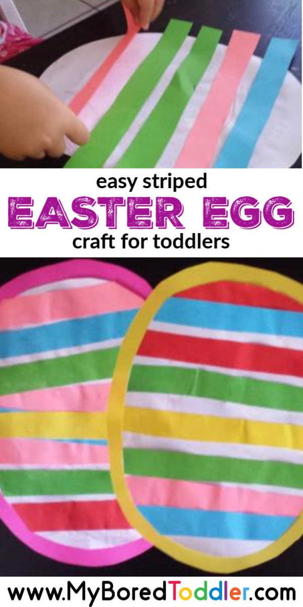 Toddler Striped Easter Egg Craft My Bored Toddler