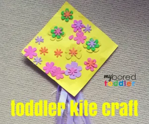 toddler spring craft activity kite