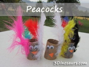 Spring craft for toddlers peacocks