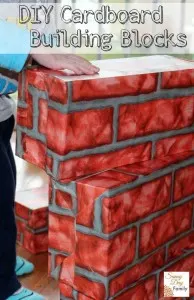 Toddler Activities DIY Cardboard Building Blocks