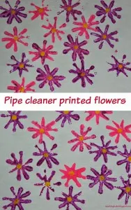 toddler activities - pipe cleaner flowers