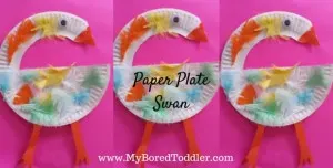 paper plate crafts for toddlers swan
