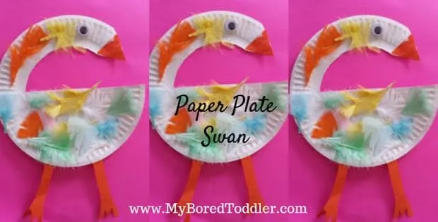 paper plate crafts for toddlers swan