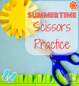 Toddler Fun Friday scissor practice