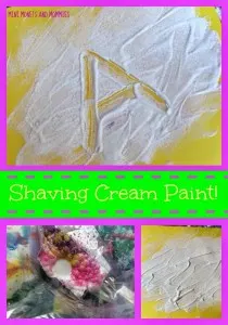 toddler activities - shaving cream paint