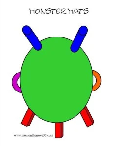 toddler activities monster matss