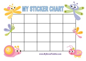 Toddler Sticker Reward Chart Printable