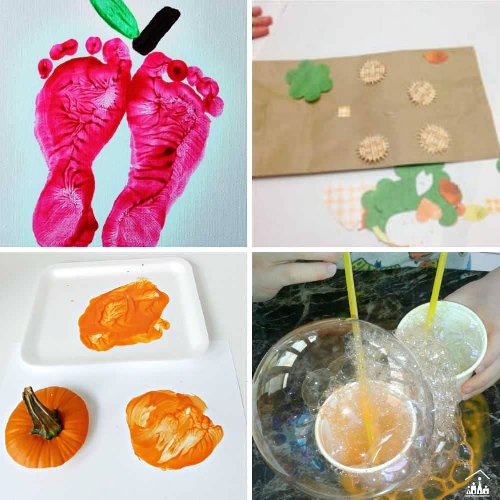 easy fall crafts for toddlers and preschoolers to do at home - fun fall toddler activity ideas