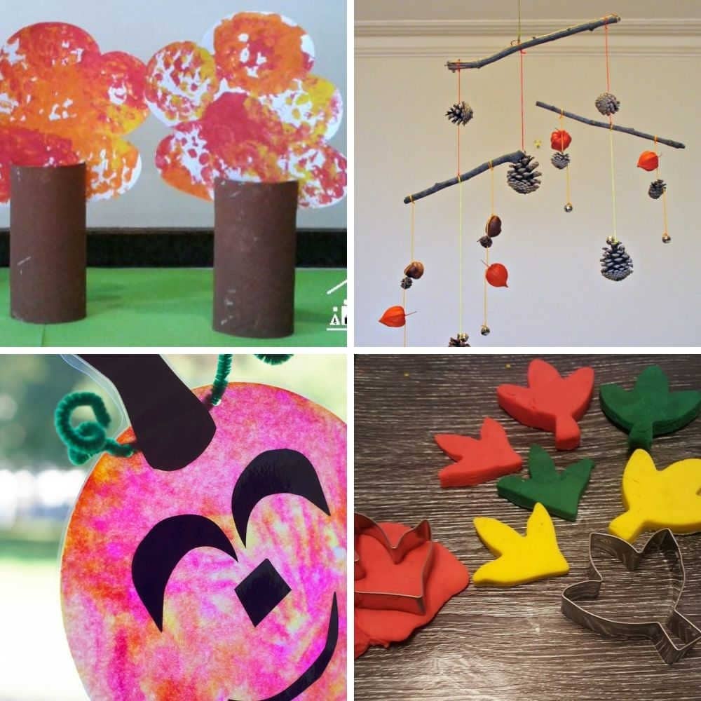 easy toddler fall crafts and activity ideas for 1 year olds, 3 year olds, 2 year olds