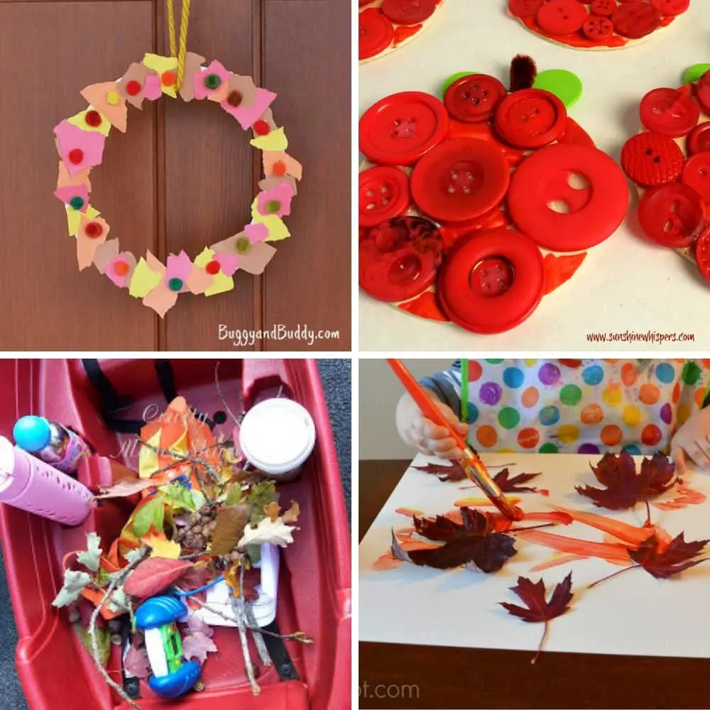 Fall Crafts for Toddlers - fun autumn and fall themed crafts and activities