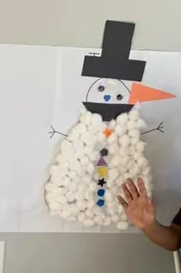 Sticky Snowman Craft for Kids - Happy Toddler Playtime