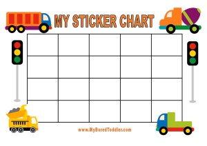 truck printable reward chart