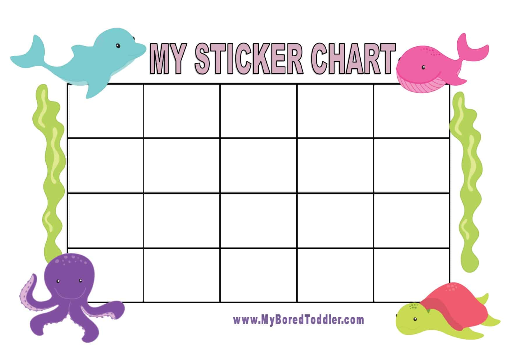 Sticker Reward Chart Printable Customize and Print