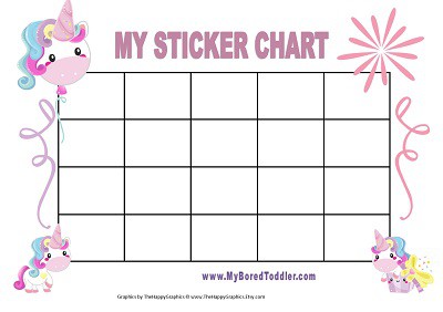 UNICORN PRINTABLE REWARD CHART FOR TODDLERS - My Bored Toddler