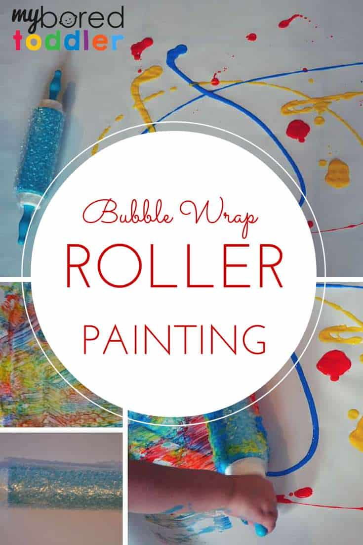 Bubble wrap roller painting pinterest