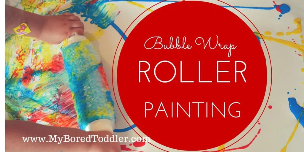 bubble wrap roller painting