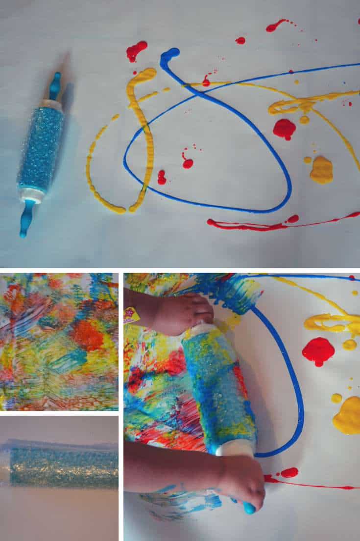 bubble wrap painting My Bored Toddler