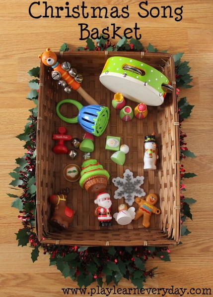 christmas song basket