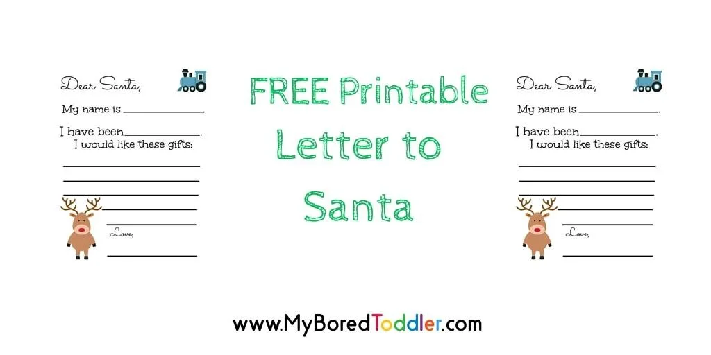 free printable letter to Santa