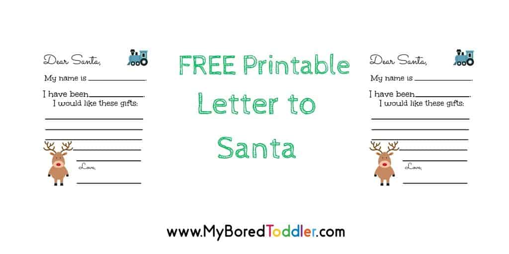 free printable letter to Santa