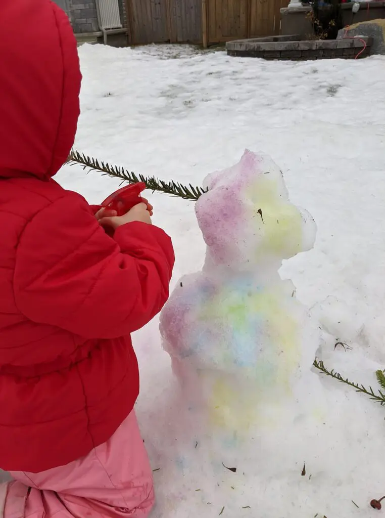 snow man painting activity 