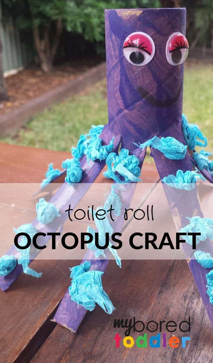 Toddler Craft Activity Octopus Toilet Roll Craft