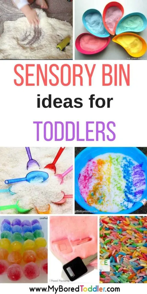 Sensory Bins for toddlers sensory play for 1 year olds 2 year olds 3 year olds sensory play activities for toddlers and babies.