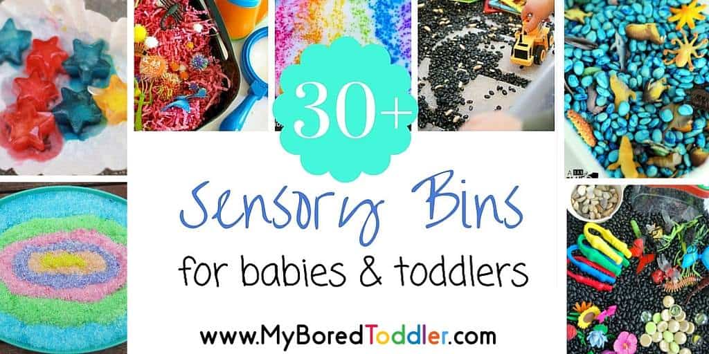 sensory bin ideas for babies and toddlers feature