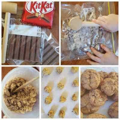 kit kat cookie recipe collage