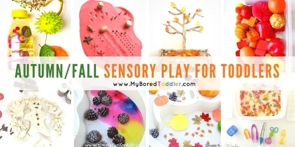 Autumn and fall sensory play for toddlers feature