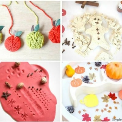 autumn and fall sensory play for toddlers