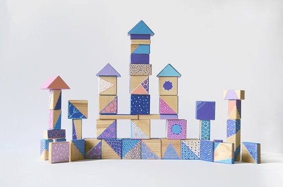 best wooden toys for toddlers painted blocks - My Bored Toddler