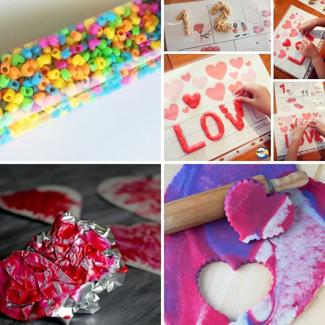Toddler craft and activity ideas for Valentine's Day love easy and fun for toddlers 1 year old 2 year old 3 year old