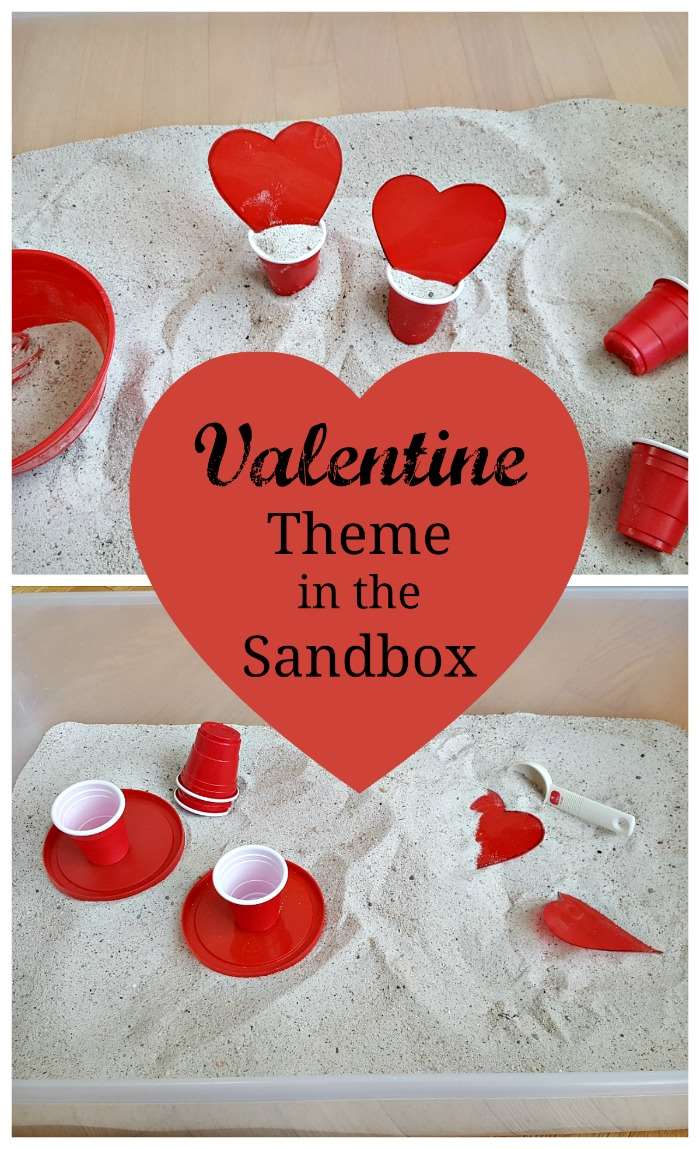 Valentine's Day Indoor Sand Box for Toddlers